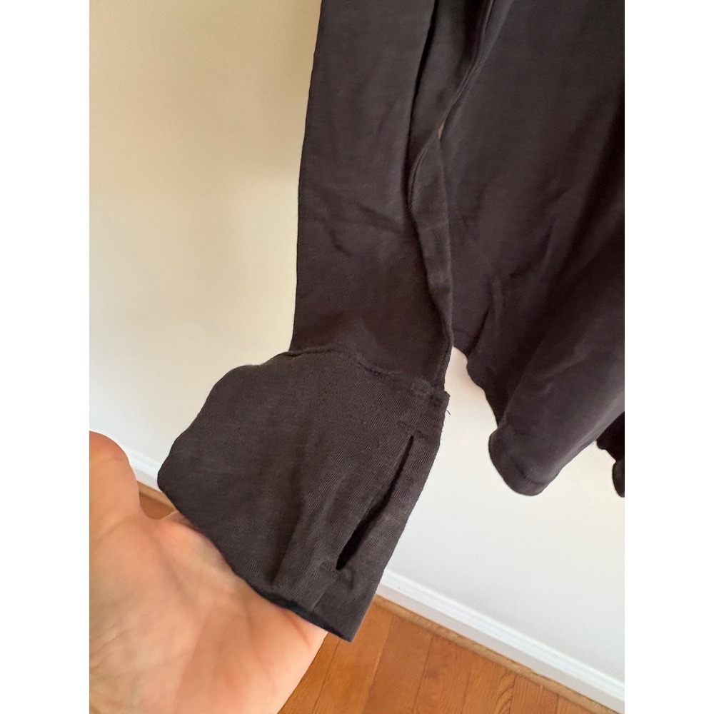 We the Free by Free People Arden Long Sleeve Tee Black Large new NWOT - Picture 6 of 10